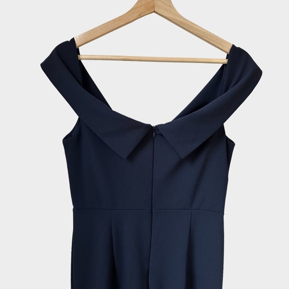 Lulus Song of Love Off the Shoulder Maxi Dress, Navy, L - Picture 3 of 8